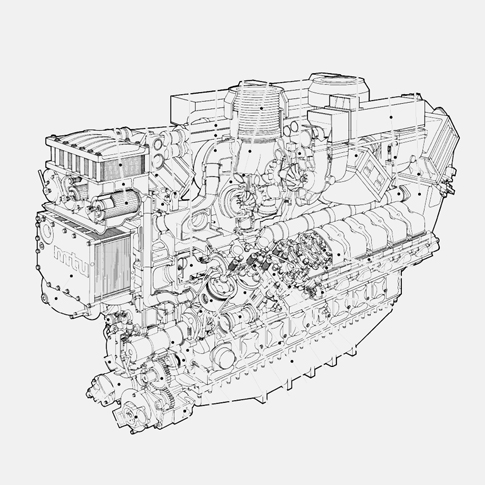 MTU 595 PARTS LIST
