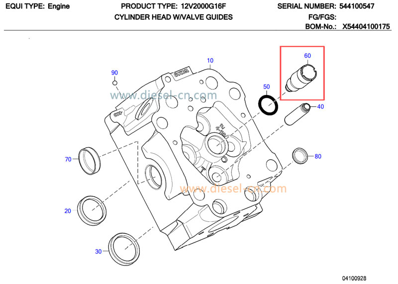 X54404100138 MTU PARTS