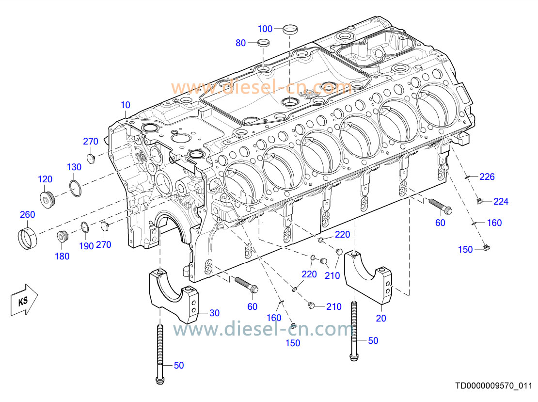 12V2000G16F CRANKCASE