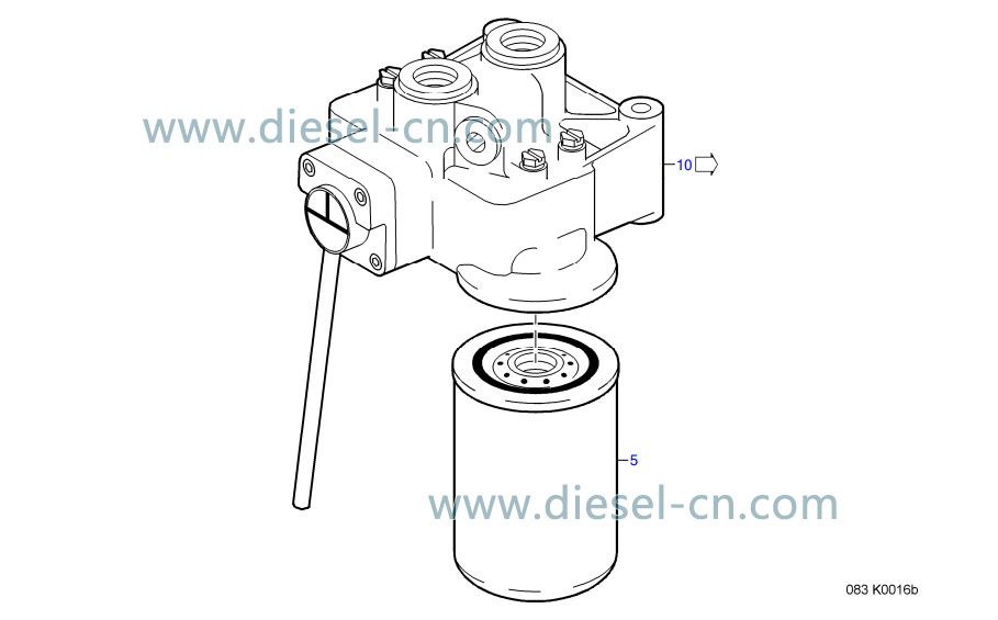 MTU2000 FILTER FUEL BASE AND FILTERS ASM