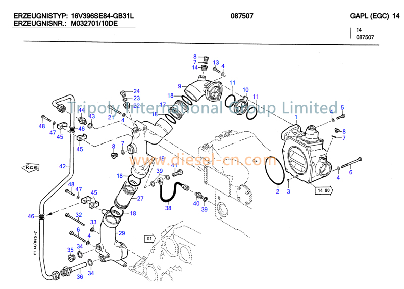 MTU 16V396SE84-GB31L PARTS